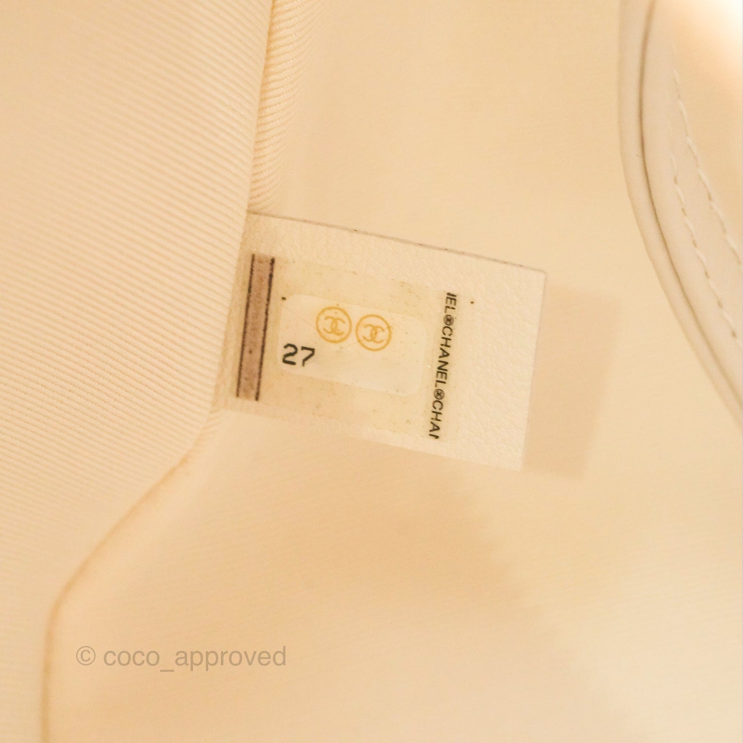 Chanel Coco Beach Ball Pink White Calfskin Gold Hardware