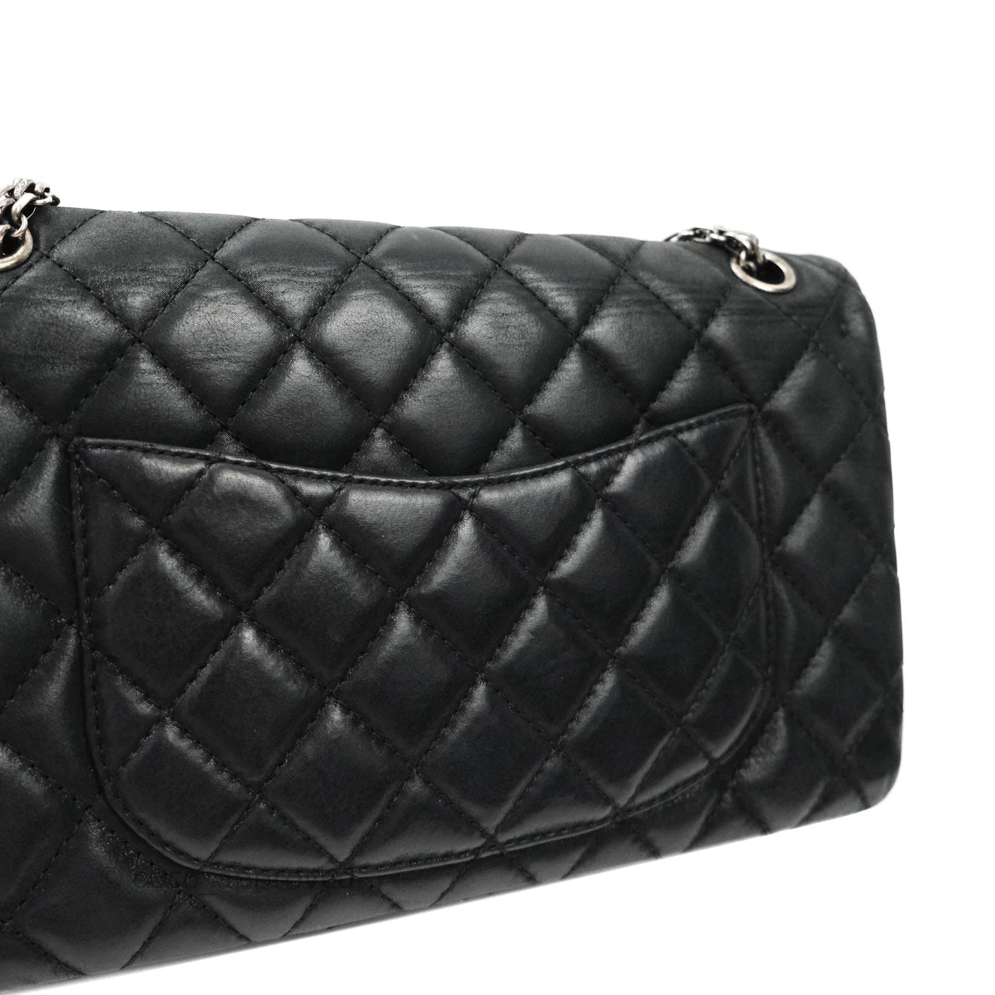 Chanel Reissue Quilted Aged Calfskin Black Ruthenium Hardware 226