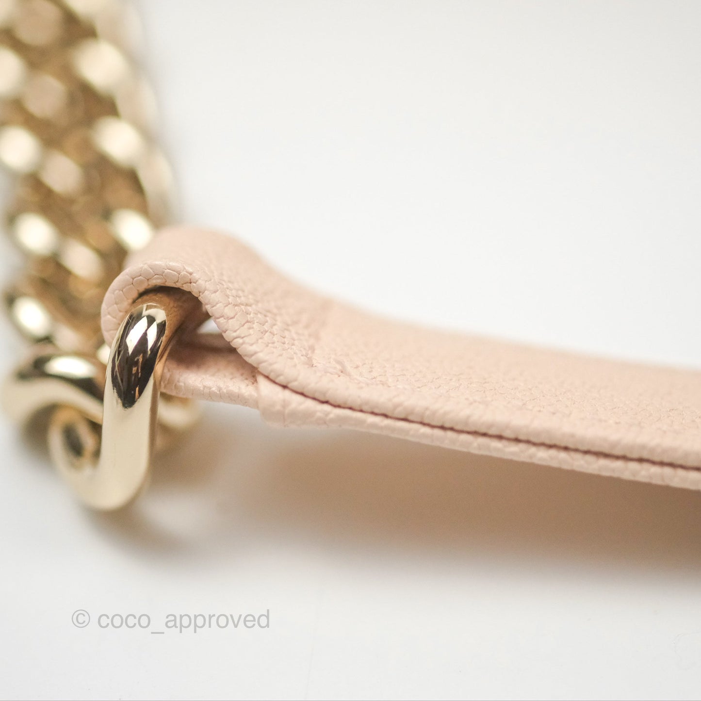 Chanel Chevron Medium Boy Light Pink Caviar Gold Hardware
