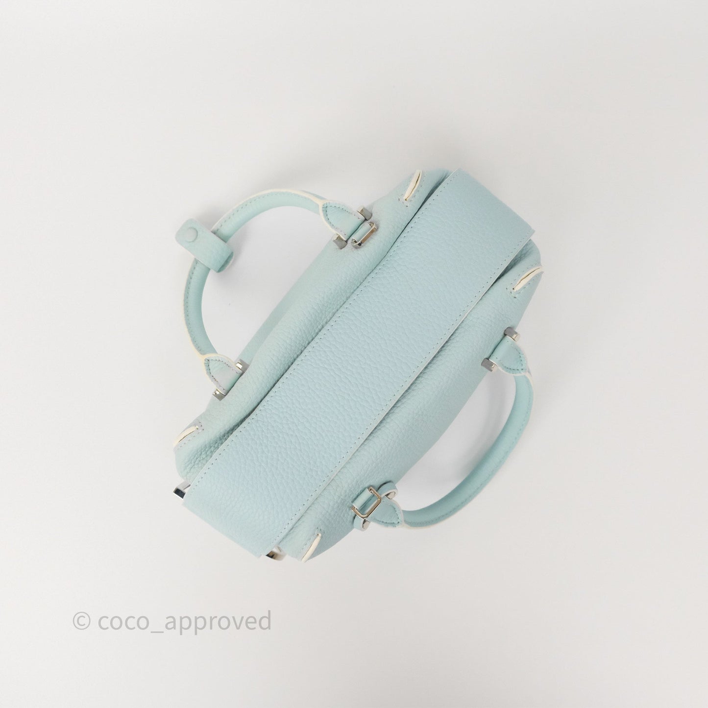 Delvaux Cool Box Mini Taurillon Soft Grained Calfskin Celadon