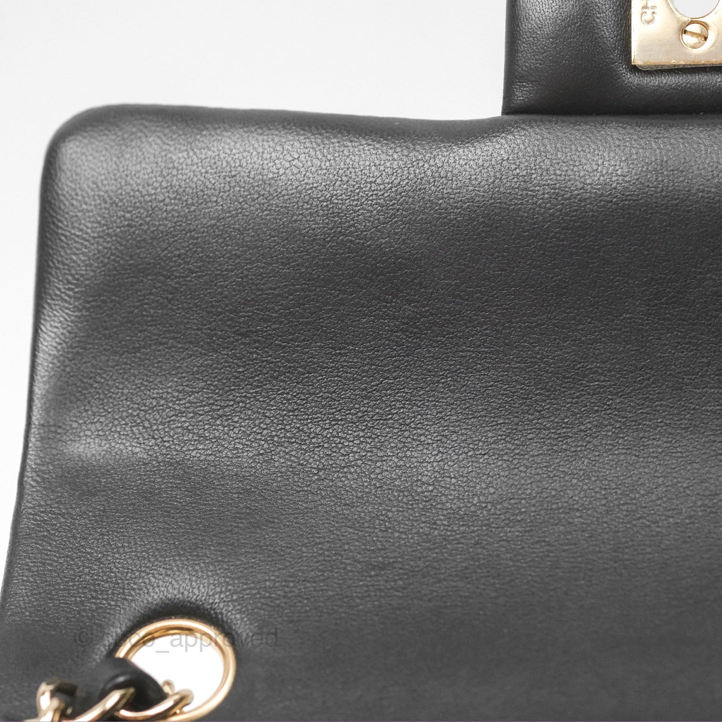 Chanel Quilted Mini Rectangular Black Lambskin Gold Hardware