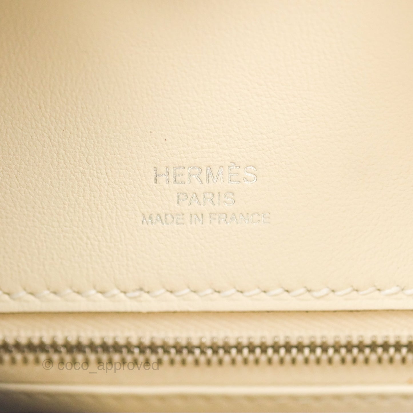 Hermes Birkin 25 Glycine Grizzly/Nata Swift Palladium Hardware