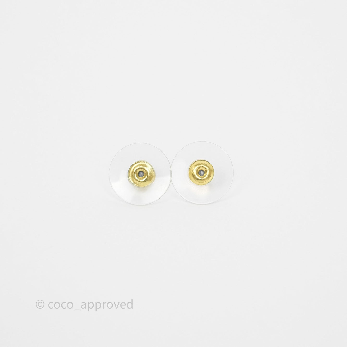 Chanel CC Crystal Hoop Earrings Gold Tone 23V