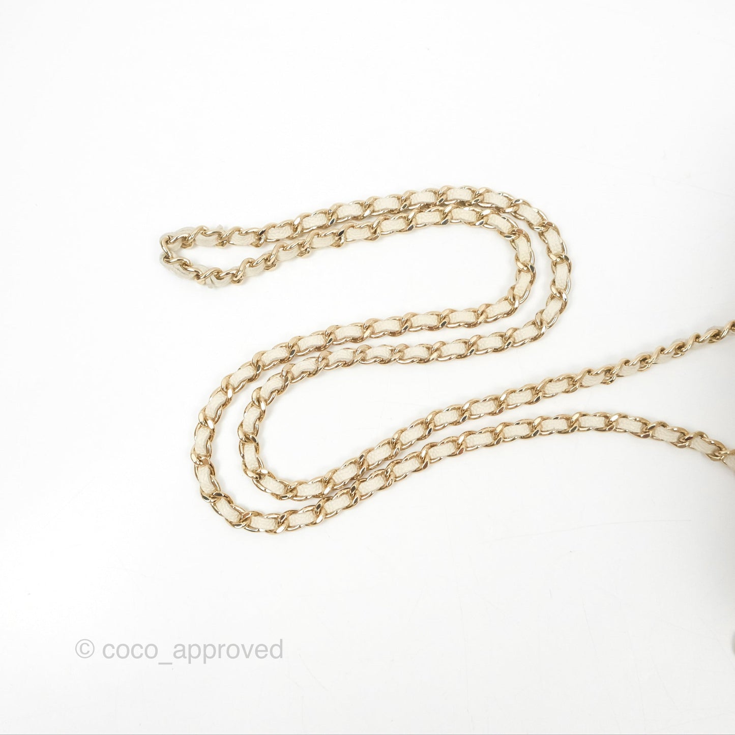 Chanel Classic Vanity With Chain Ivory Caviar Gold Hardware