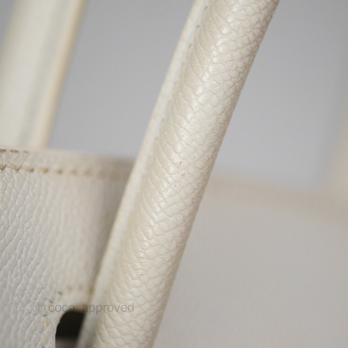 Hermès Birkin 30 Retourne White Epsom Palladium Hardware