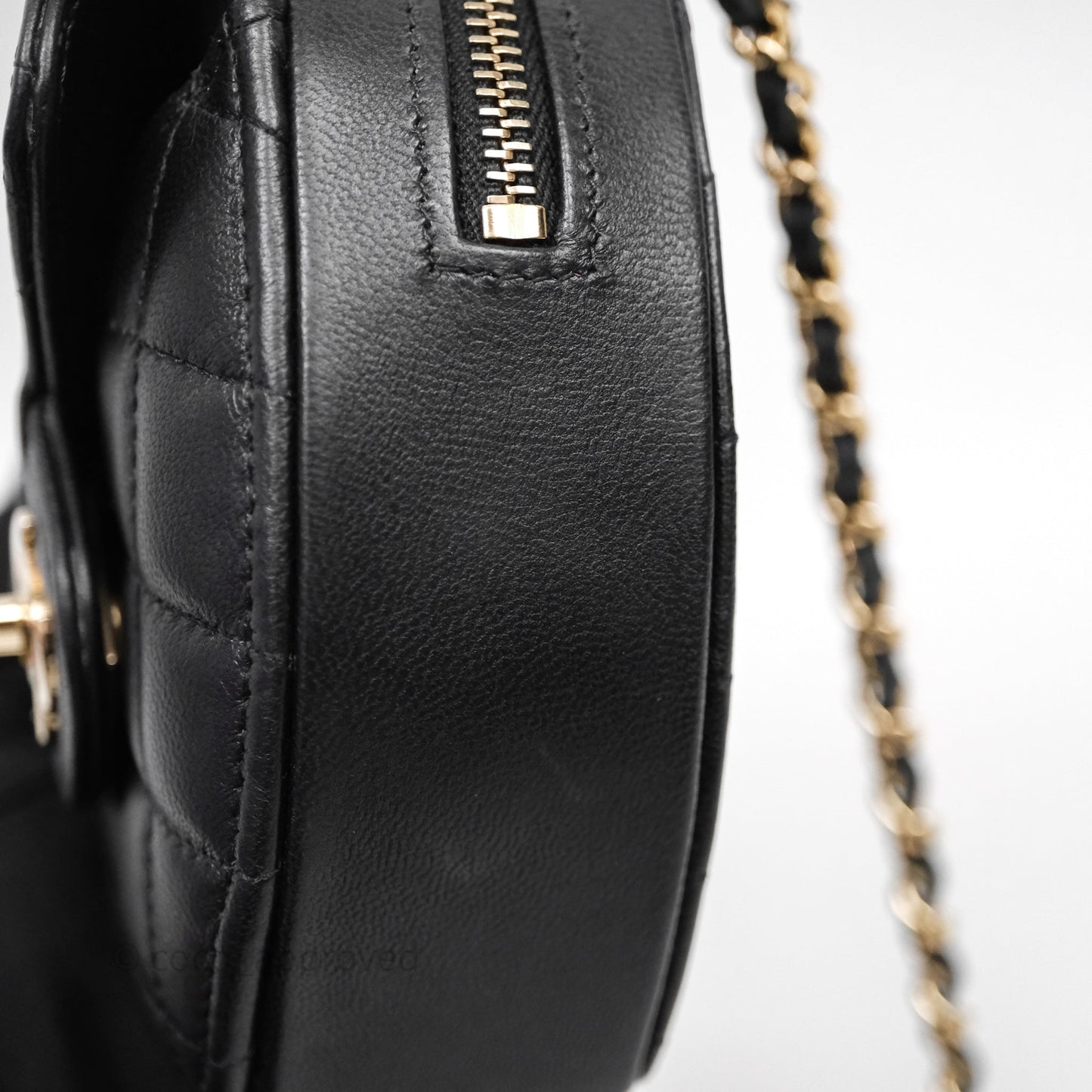 Chanel Small Heart Bag Black Lambskin Gold Hardware