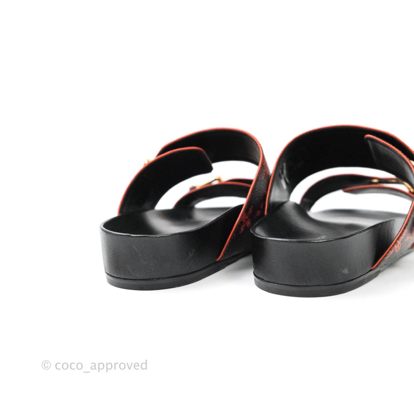 Louis Vuitton Bom Dia Monogram Canvas Orange Lining Flat Mule