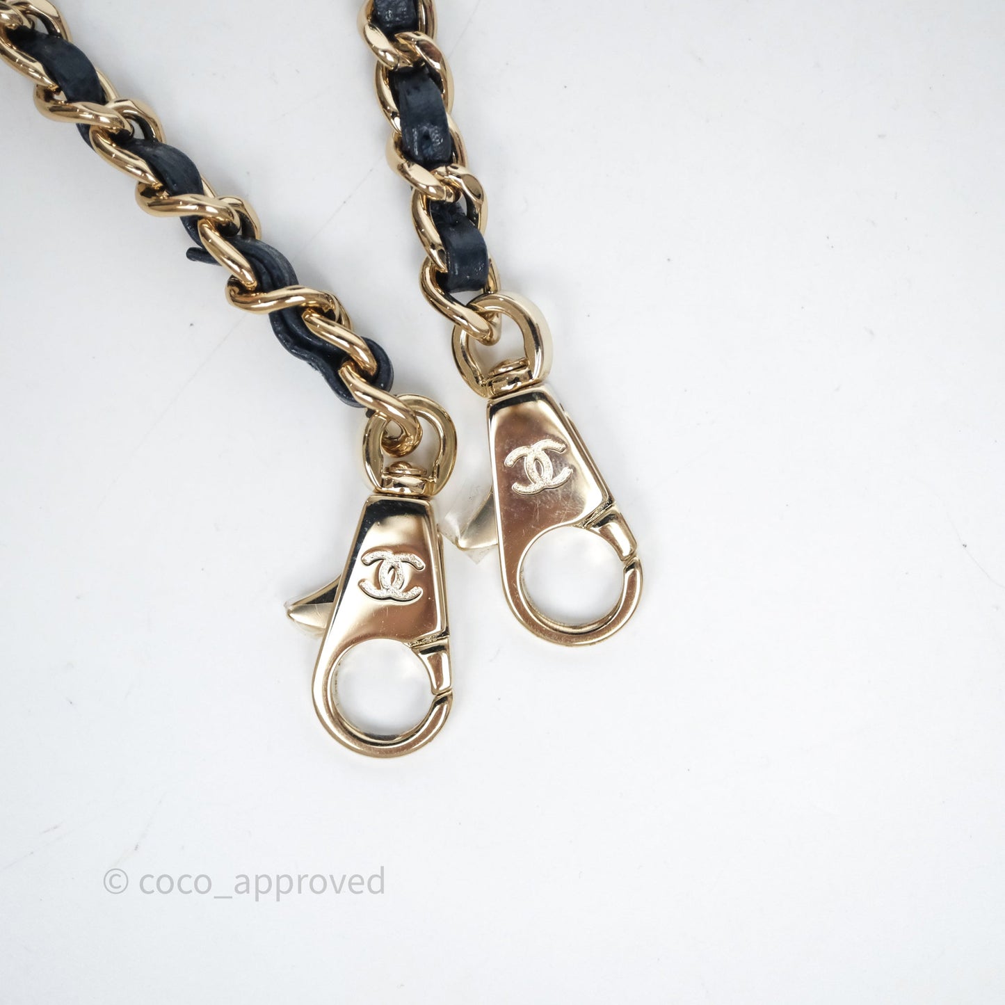 Chanel Small Coco Handle Navy Caviar Light Gold Hardware