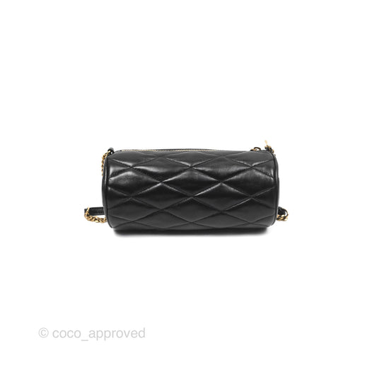 Saint Laurent Mini Sade Tube Shoulder Bag Black Lambskin