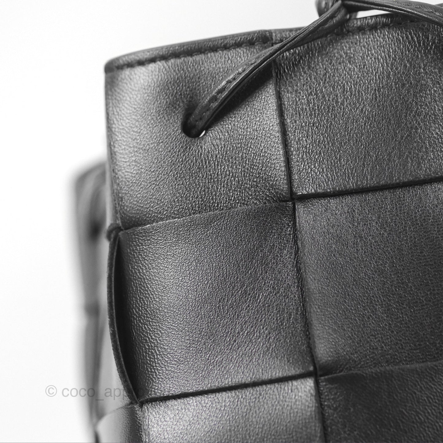 Bottega Veneta Small Cassette Bucket Bag Black Lambskin