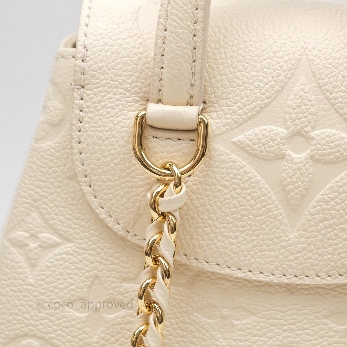 Louis Vuitton Backup Cream Monogram Empreinte Leather