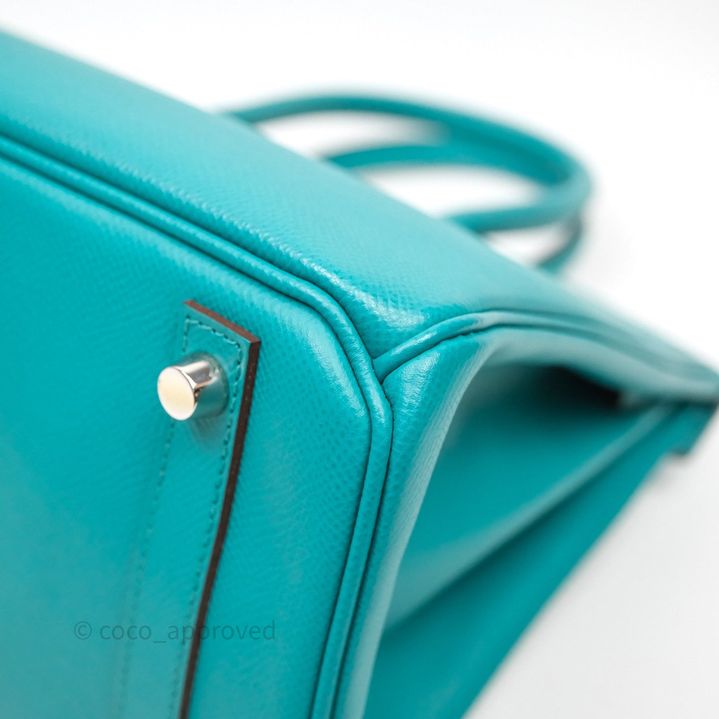 Hermès Birkin 30 Retourne Vert Verone U1 Epsom Palladium Hardware