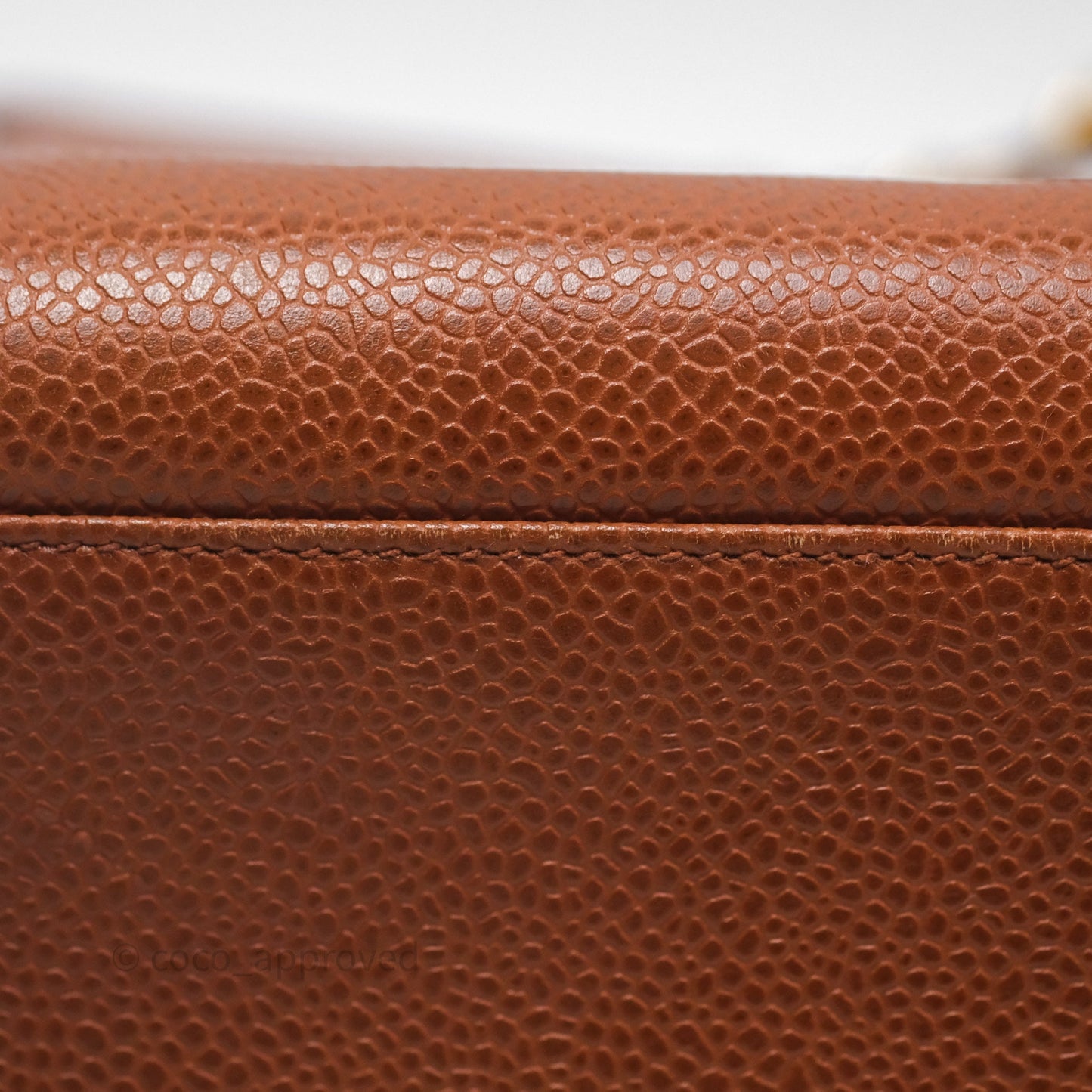 Chanel Vintage Tote Caramel Caviar 24K Gold Hardware