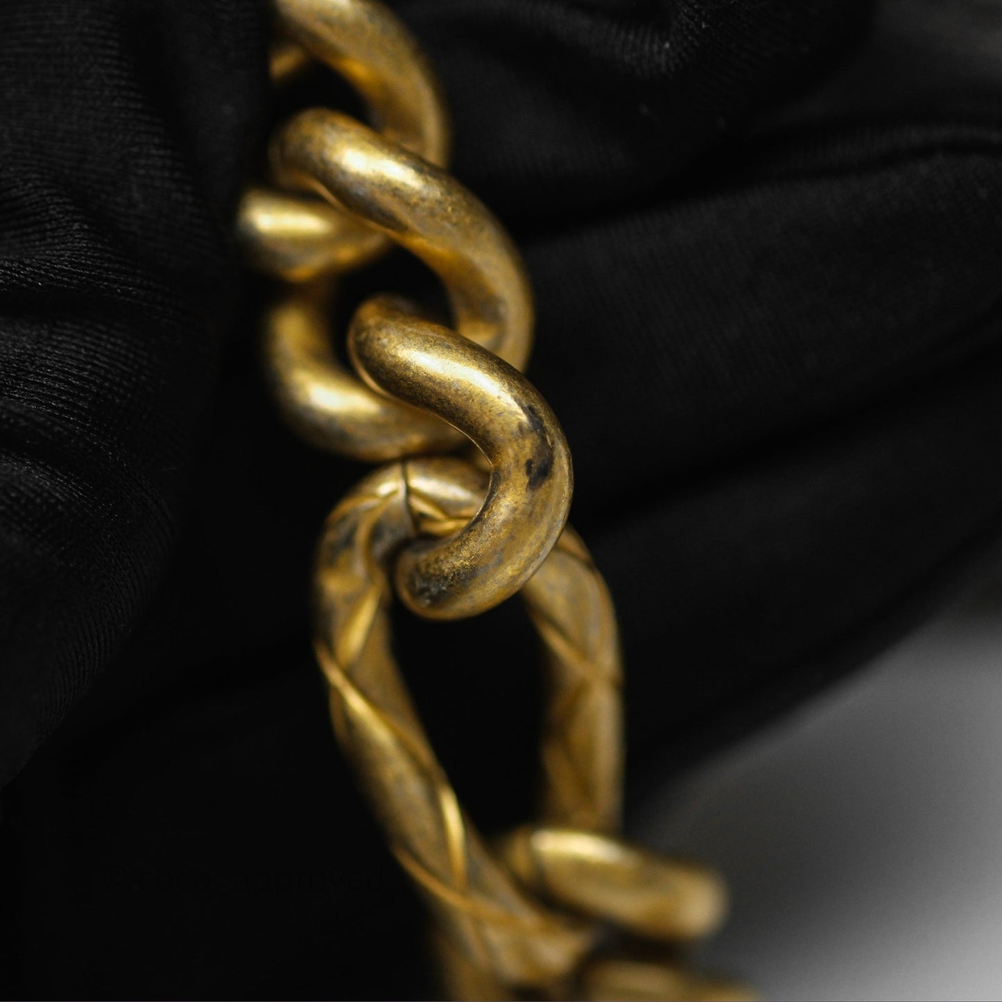 Chanel Drawstring Bucket Bag Grey Grained Calfskin Aged Gold Hardware