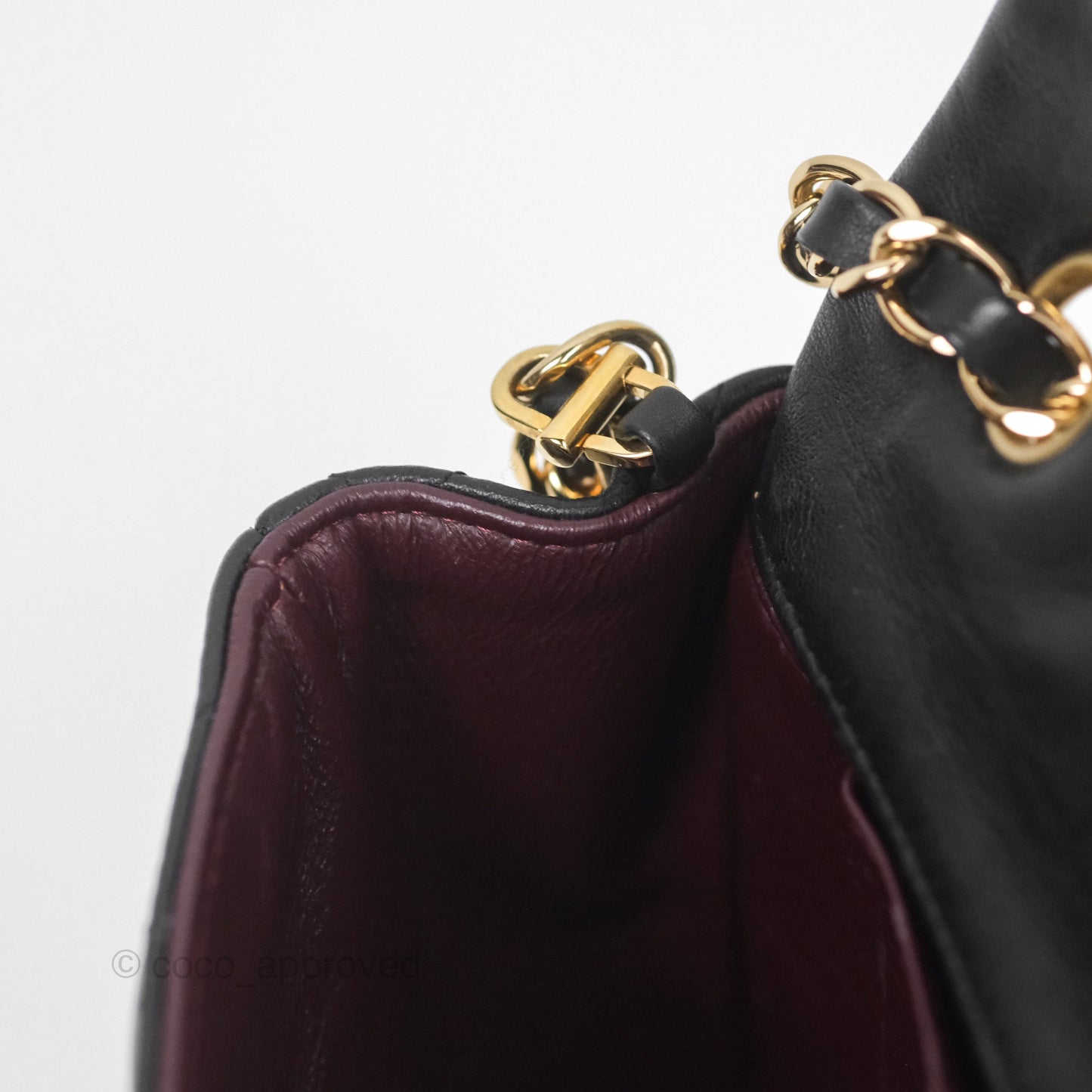 Chanel Quilted East West Flap Bag Black Lambskin Gold Hardware