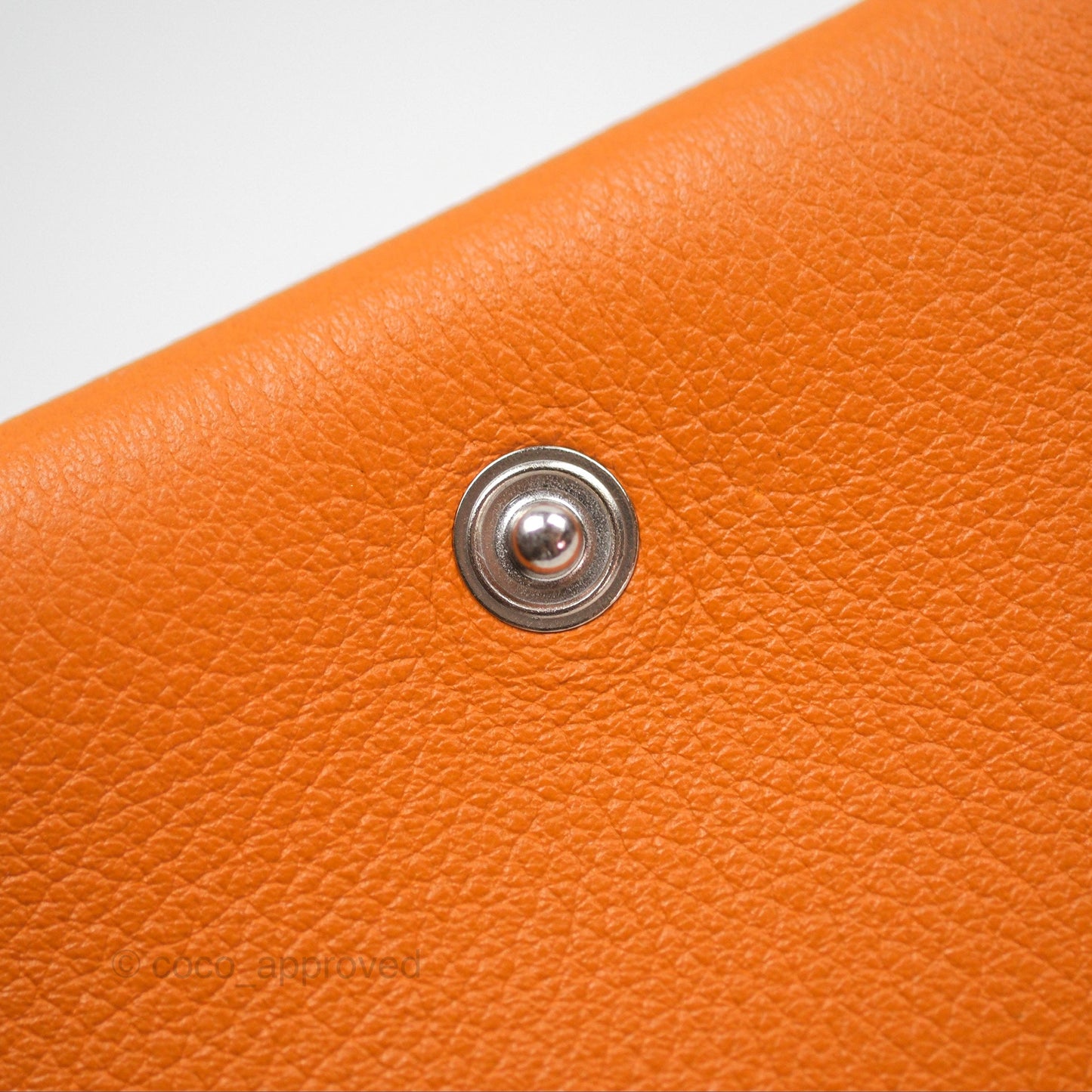 Hermès R.M.S Card Holder I9 Apricot/ 37 Gold Evercolor Palladium Hardware