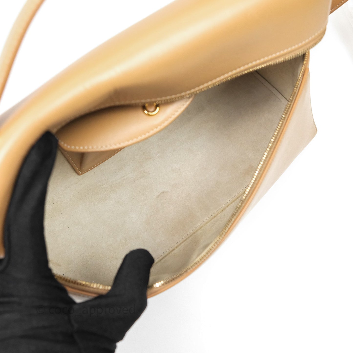 Loro Piana Extra Bag L27 Light Bamboo Calfskin Gold Hardware