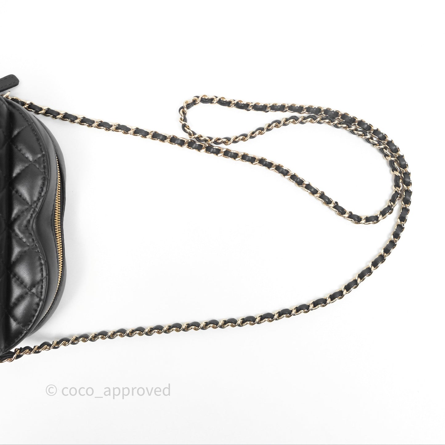 Chanel Large Heart Bag Black Lambskin Gold Hardware 22S