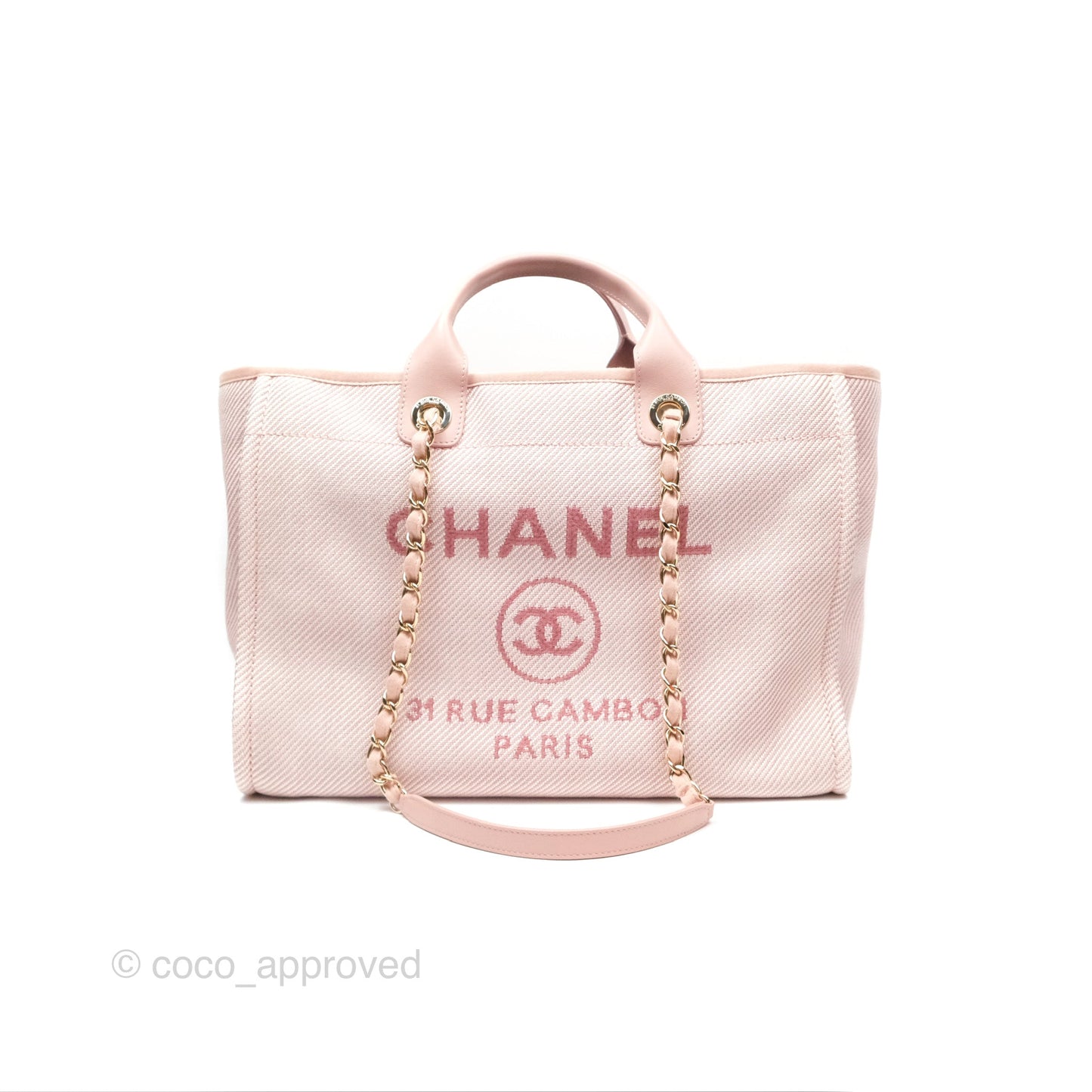 Chanel Large Deauville Pink Canvas 20A