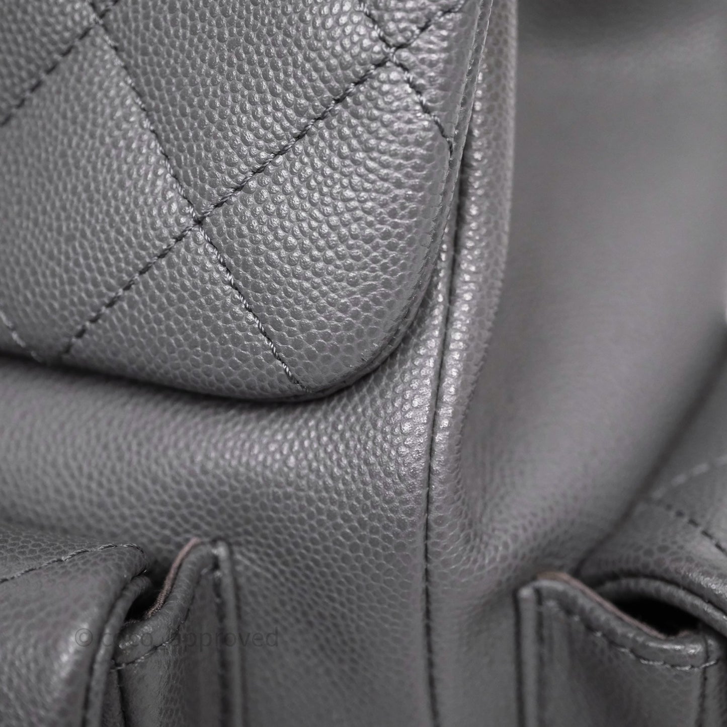 Chanel Small Duma Backpack Dark Grey Caviar Gold Hardware 23K