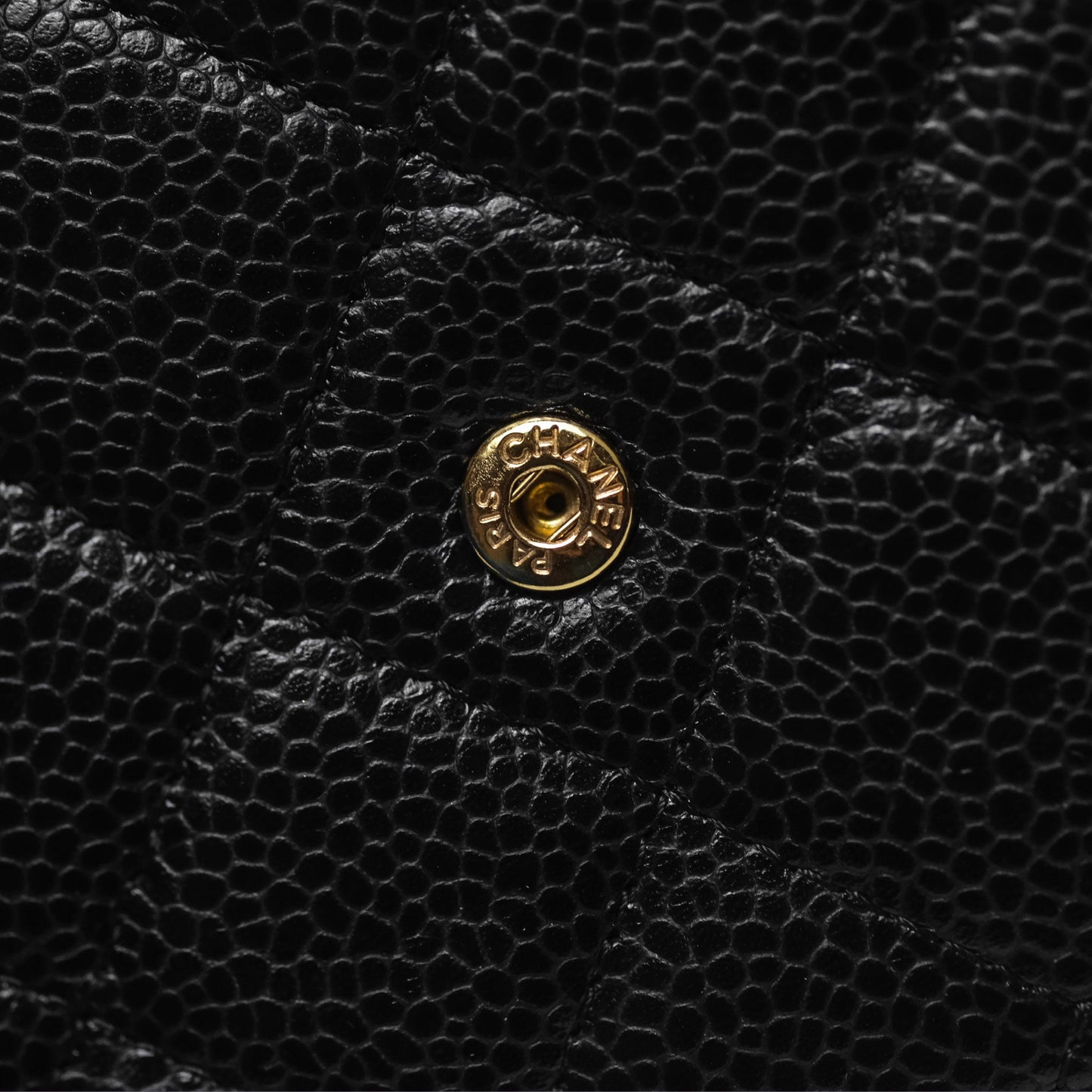 Chanel Quilted WOC Black Caviar Gold Hardware