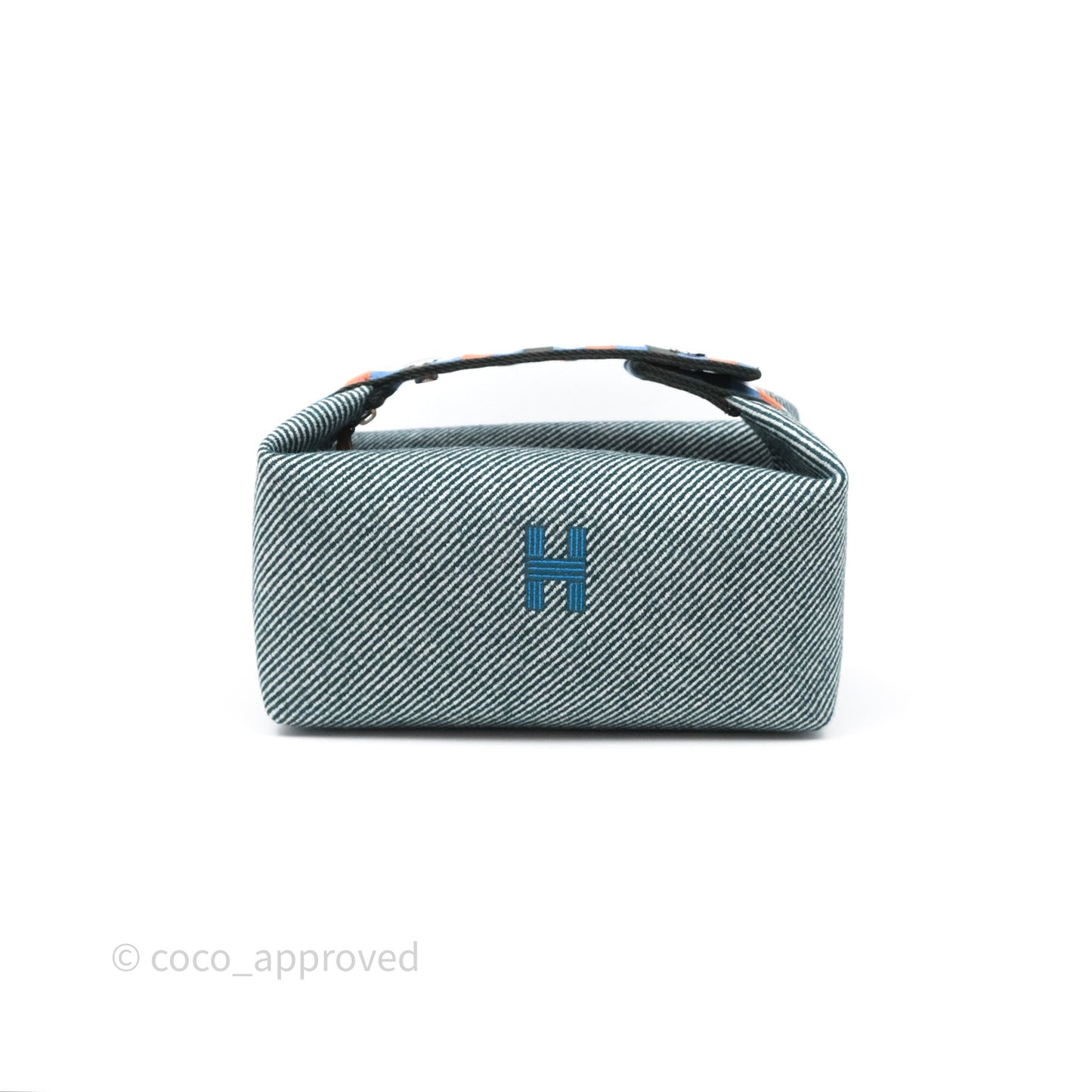 Hermès Small Bride-A-Brac Au Carre Case Wool Green