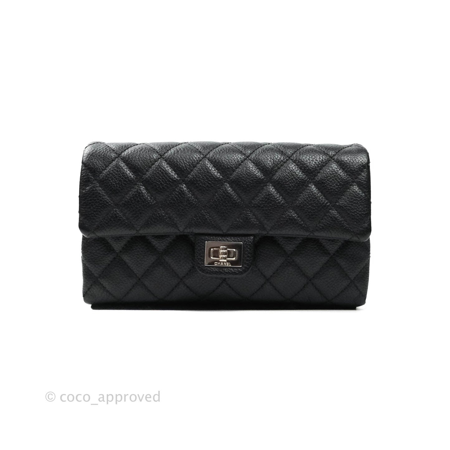 Chanel Reissue Quilted Caviar Belt Bag Black Silver Hardware