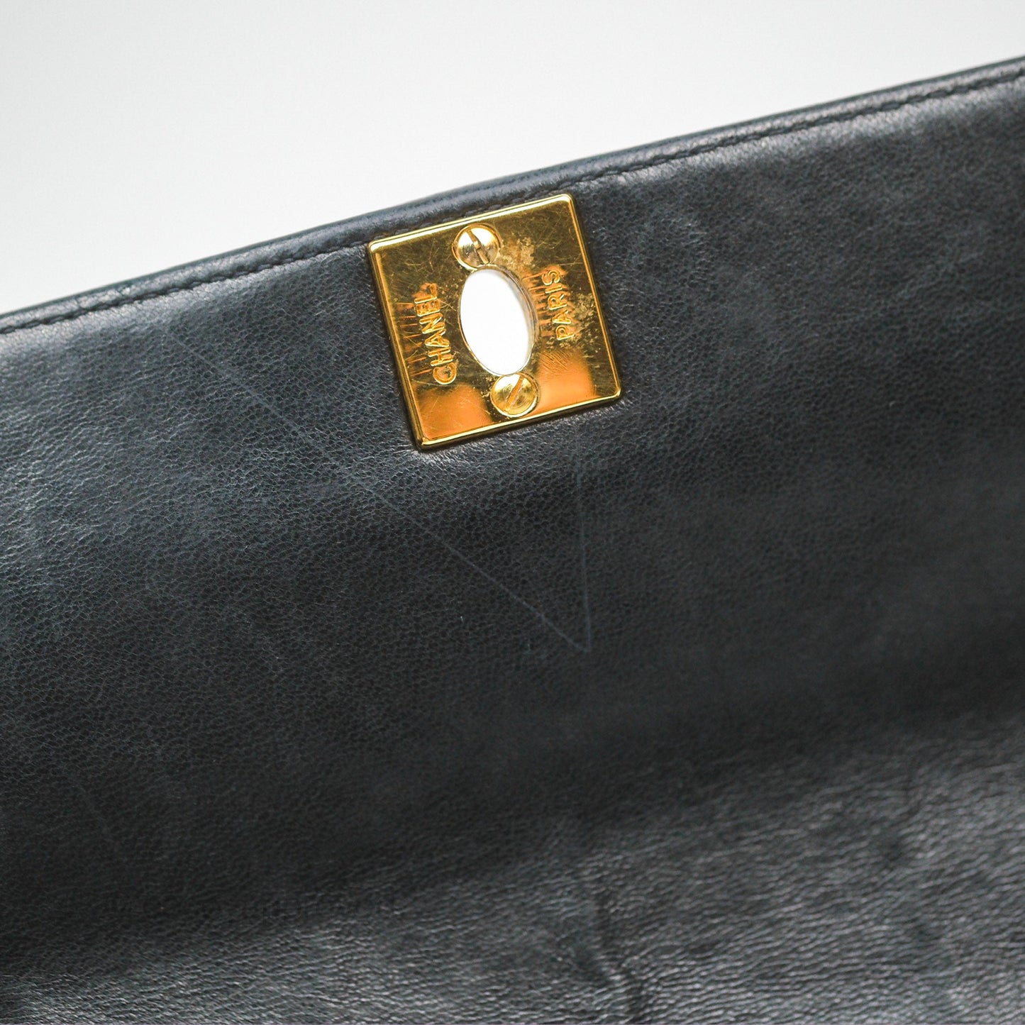 Chanel Vintage Mini Bijoux Chain Flap Black Lambskin Gold Hardware