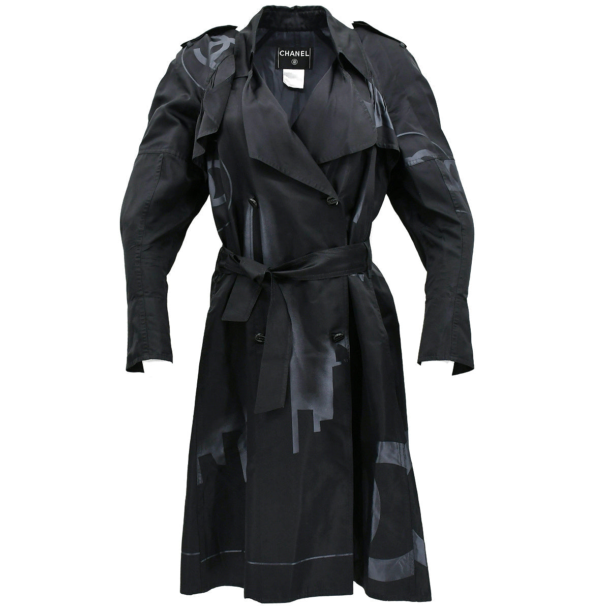 Luxury Chanel belted silk coat #38