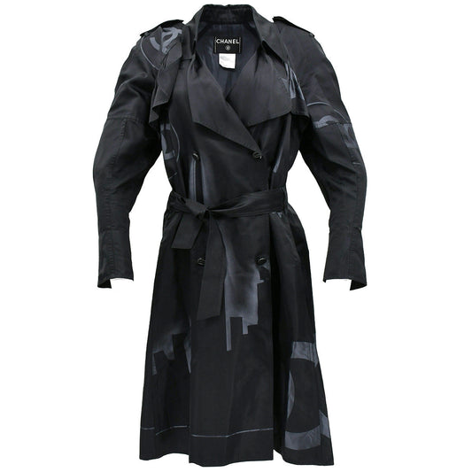 Luxury Chanel belted silk coat #38