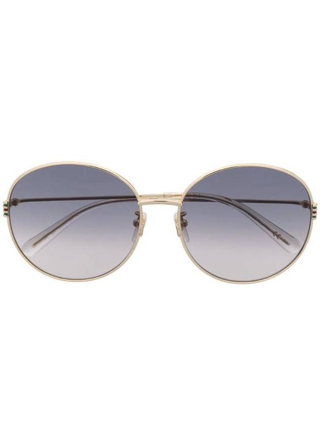 Luxury Gucci Trending 2025 Eyewear Logo Round Frame Metal Sunglasses Grey