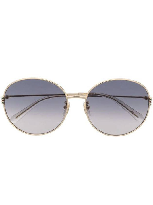 Luxury Gucci Trending 2025 Eyewear Logo Round Frame Metal Sunglasses Grey
