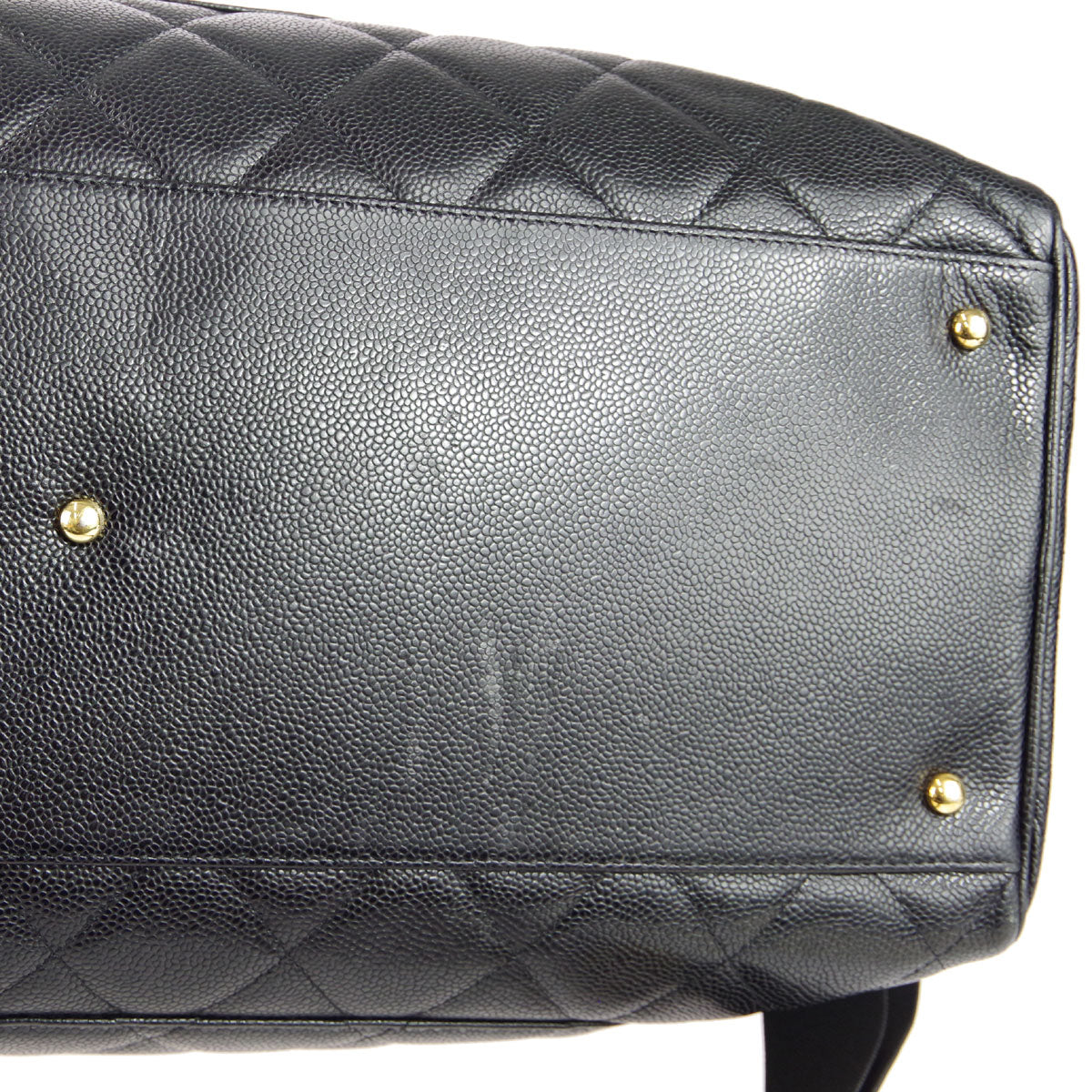 Luxury Chanel * 2003-2004 Bowling Bag 50 Black Caviar