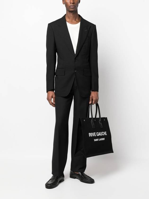 Luxury Saint Laurent Rive Gauche Lino Legend Large Tote Bag Black