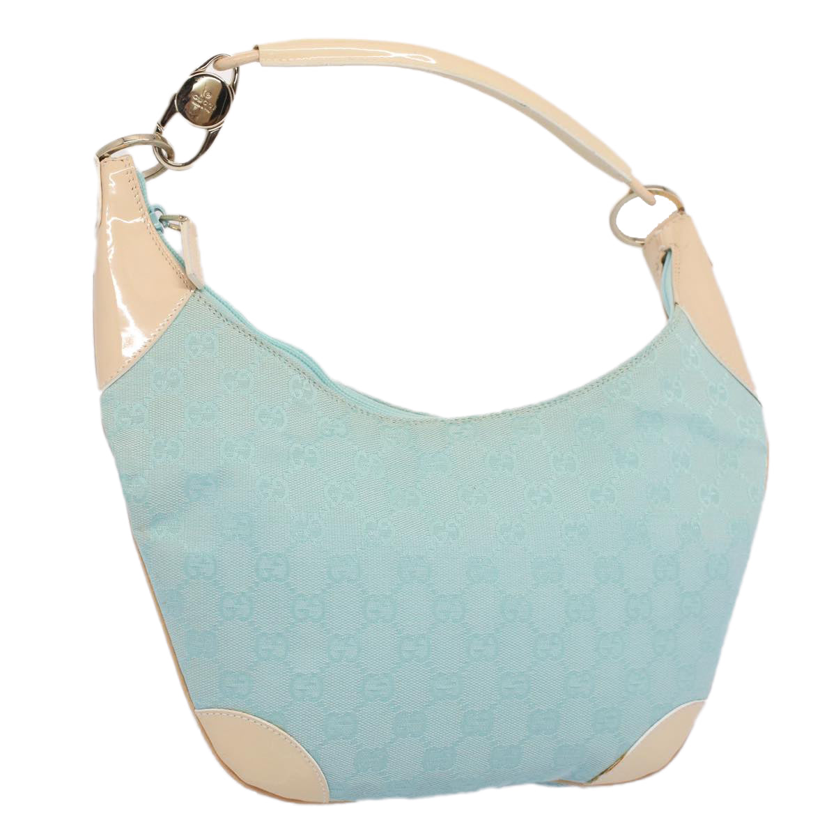 Luxury Gucci GG Canvas Shoulder Bag Light Blue 001 4158  53006