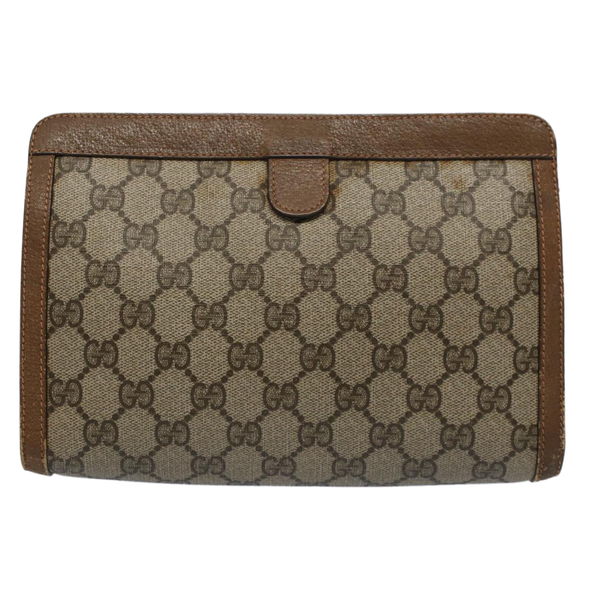 Luxury Gucci GG Supreme Web Sherry Line Clutch Bag Beige Red Green 89 01 032  53008