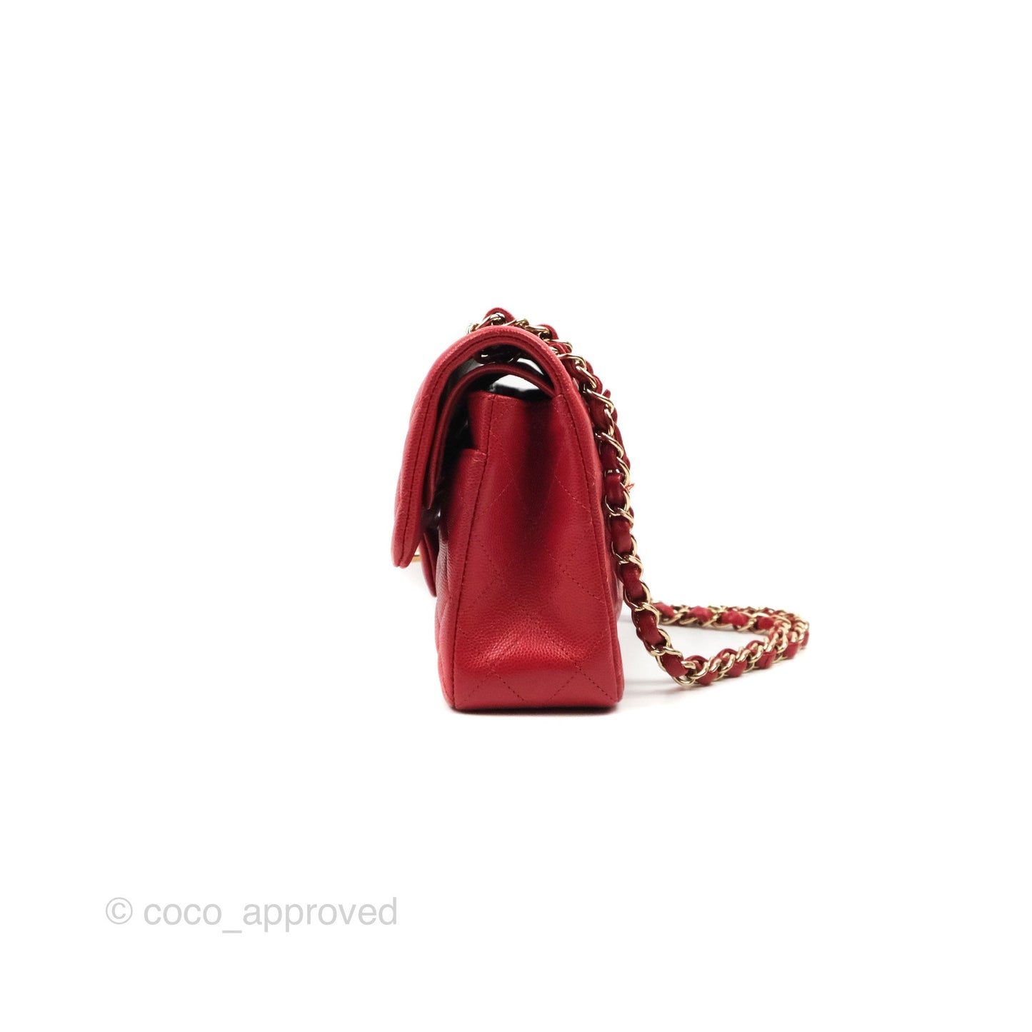 Chanel Classic Small S/M Flap Red Caviar Gold Hardware