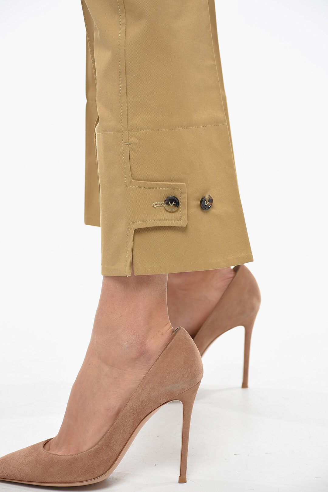 Luxury Bottega Veneta Cotton Front-pleated Tapered Fit Pants