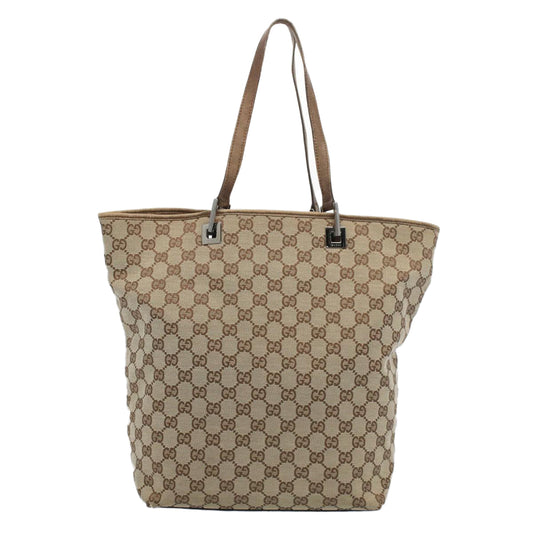 Luxury Gucci GG Canvas Tote Bag Beige 31243  53080