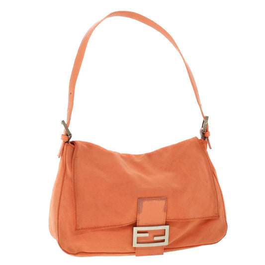Luxury FendiMamma Baguette Shoulder Bag Nylon Orange53082