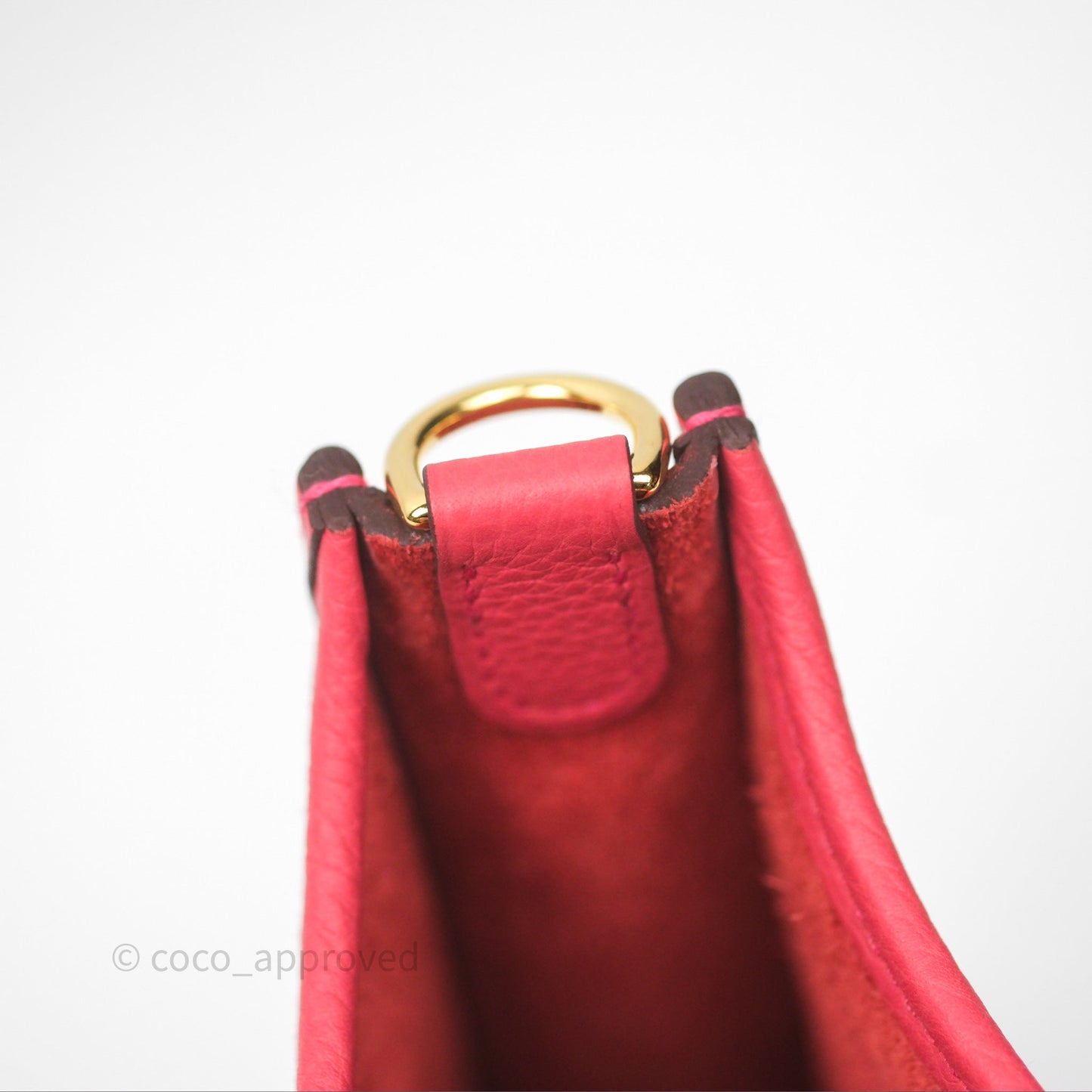 Hermès Mini Evelyne 16 Rose Texas 0E Clemence Gold Hardware
