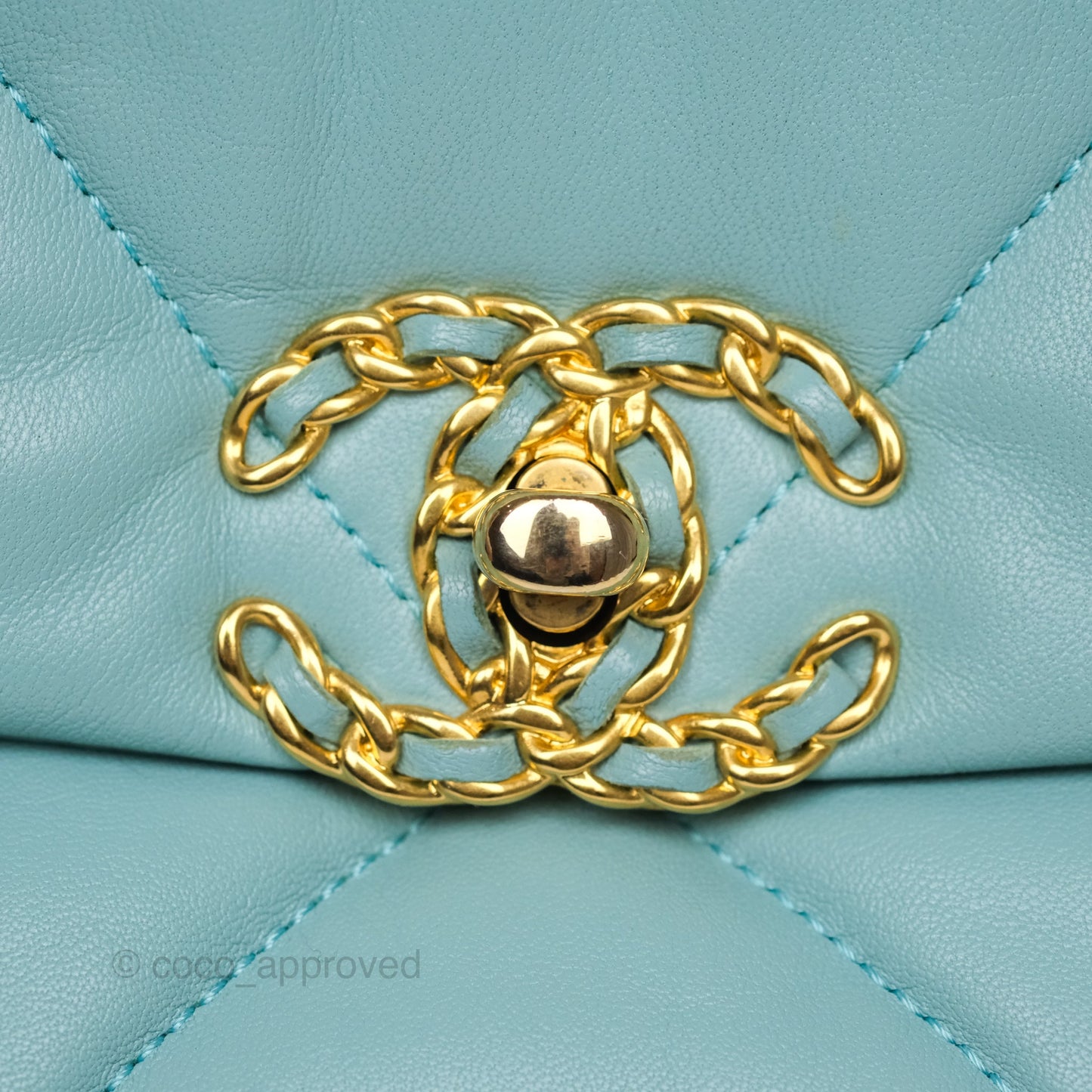 Chanel 19 Small Tiffany Blue Mixed Hardware