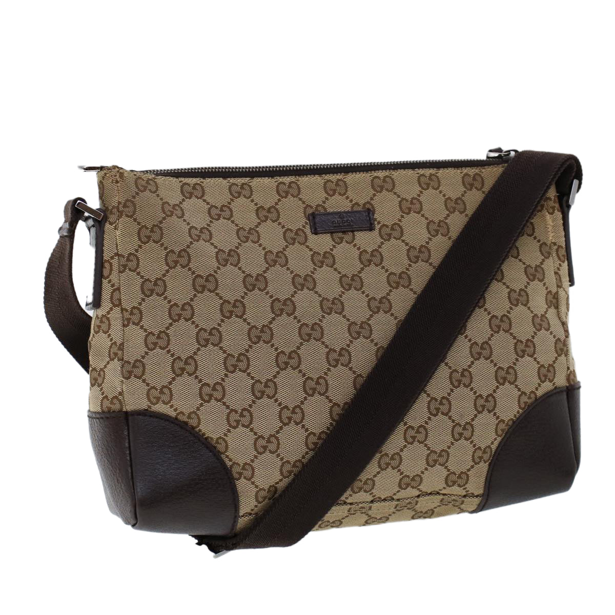 Luxury Gucci GG Canvas Shoulder Bag Beige Brown  53131