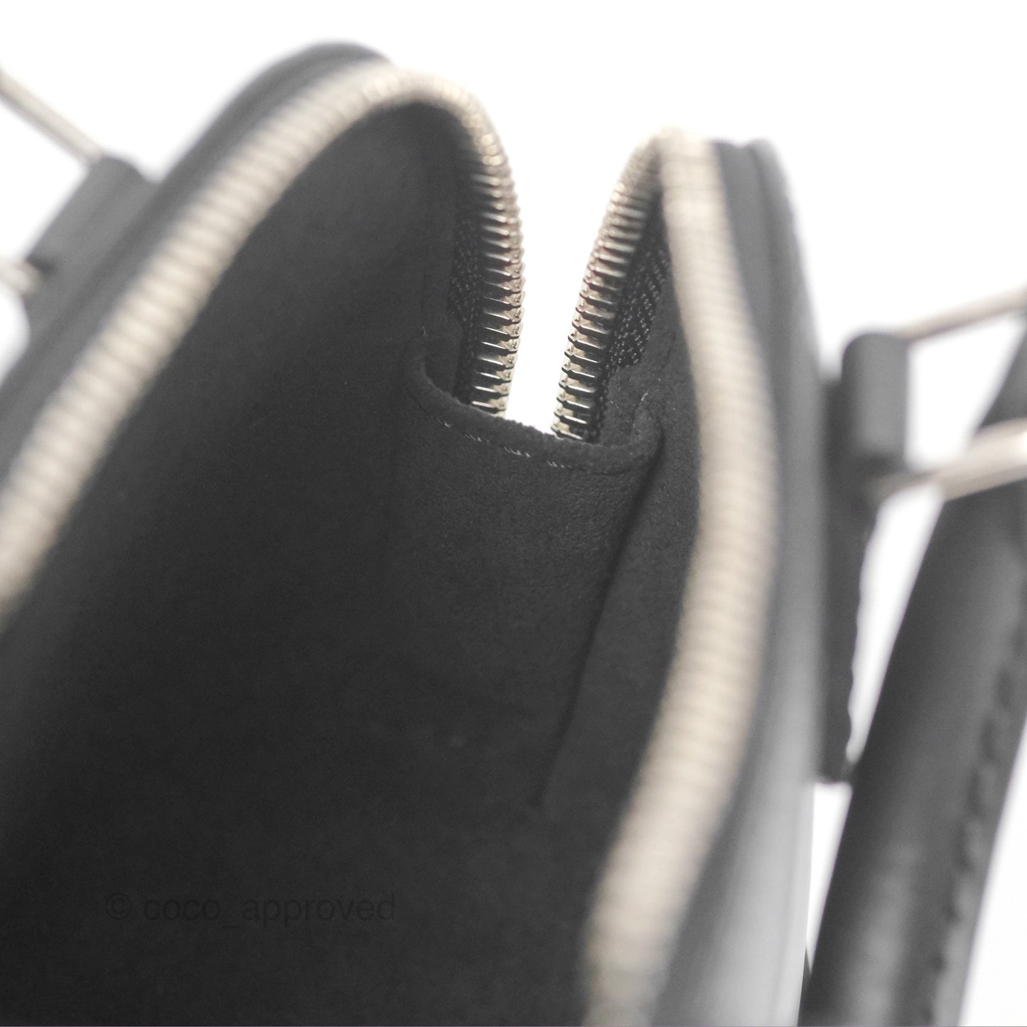 Louis Vuitton Alma Nano Black Silver Hardware