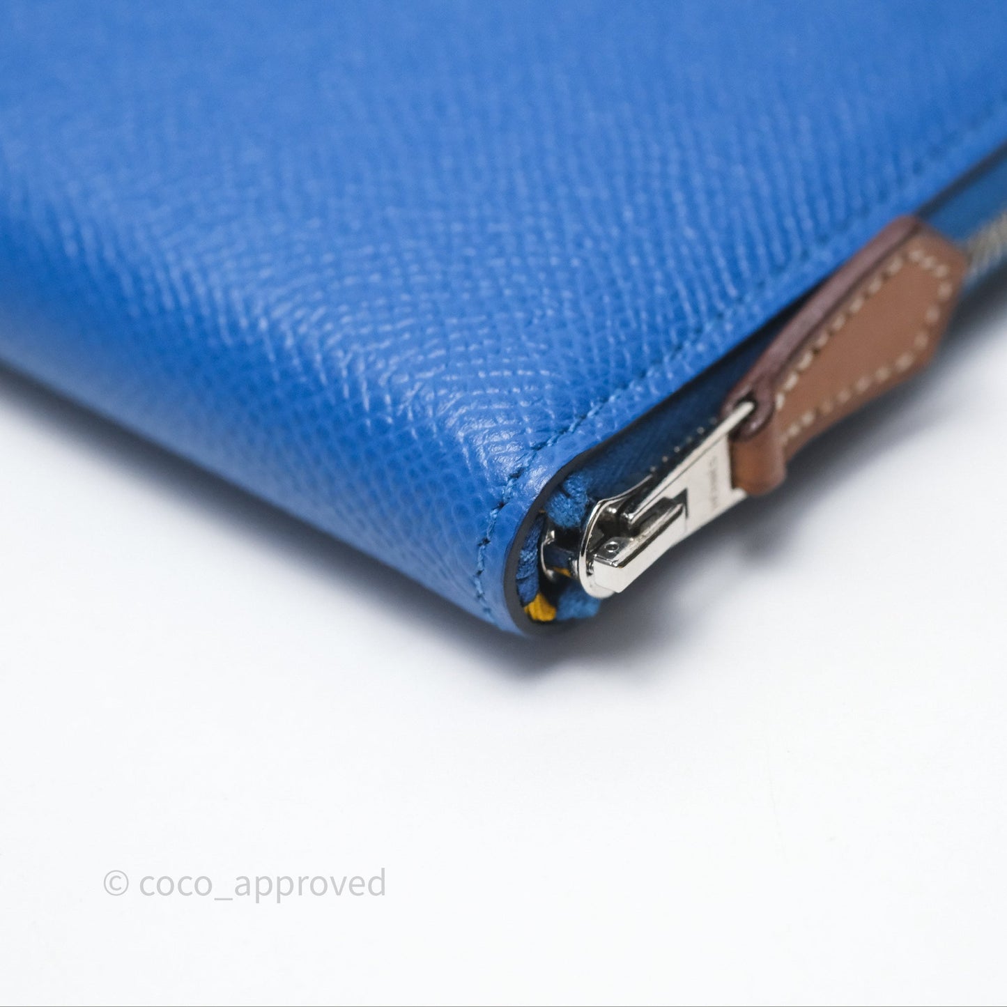Hermès Silk In Classique Long Wallet Bleu Epsom