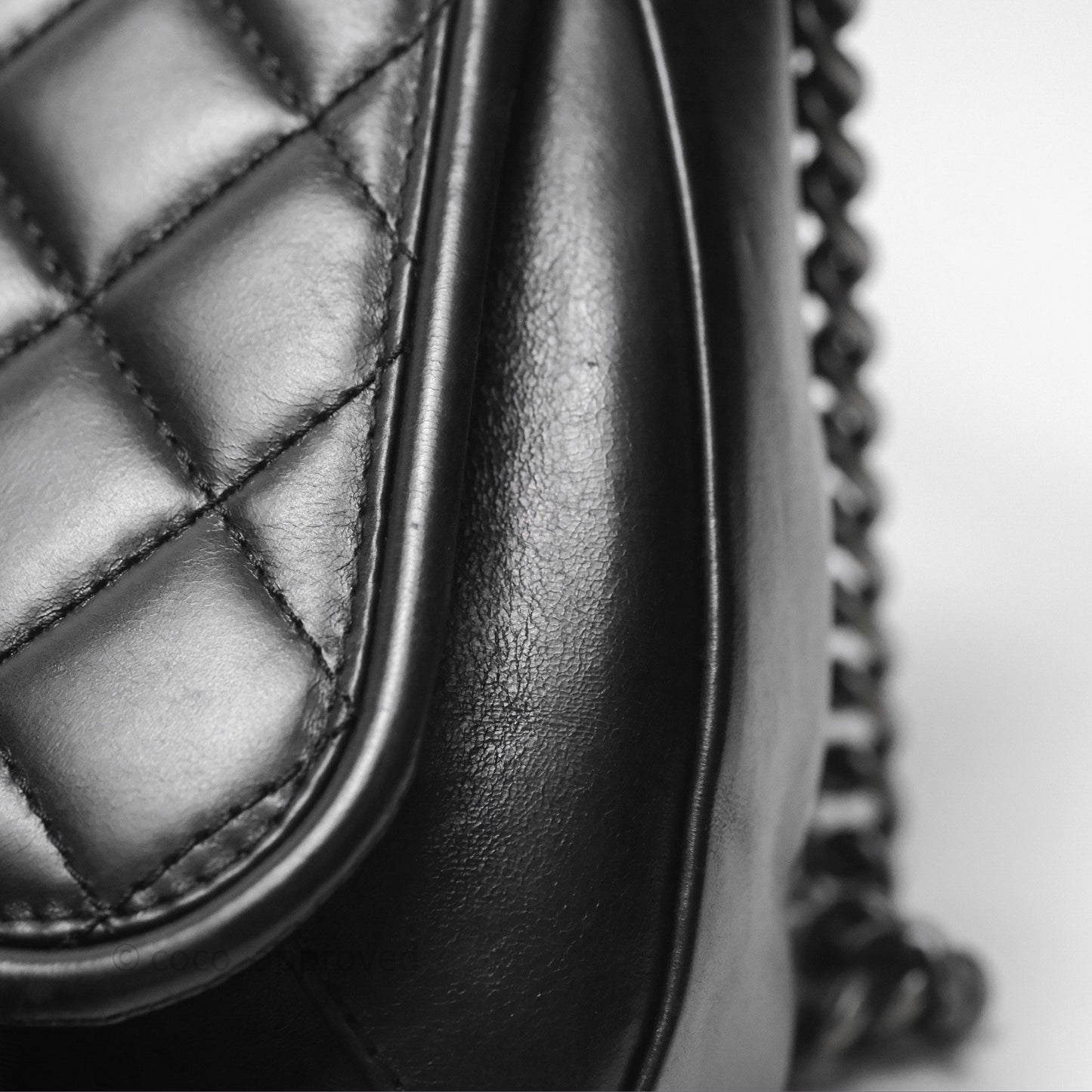 Chanel Quilted Large Prestige Top Handle Flap Calfskin Black Ruthenium Hardware