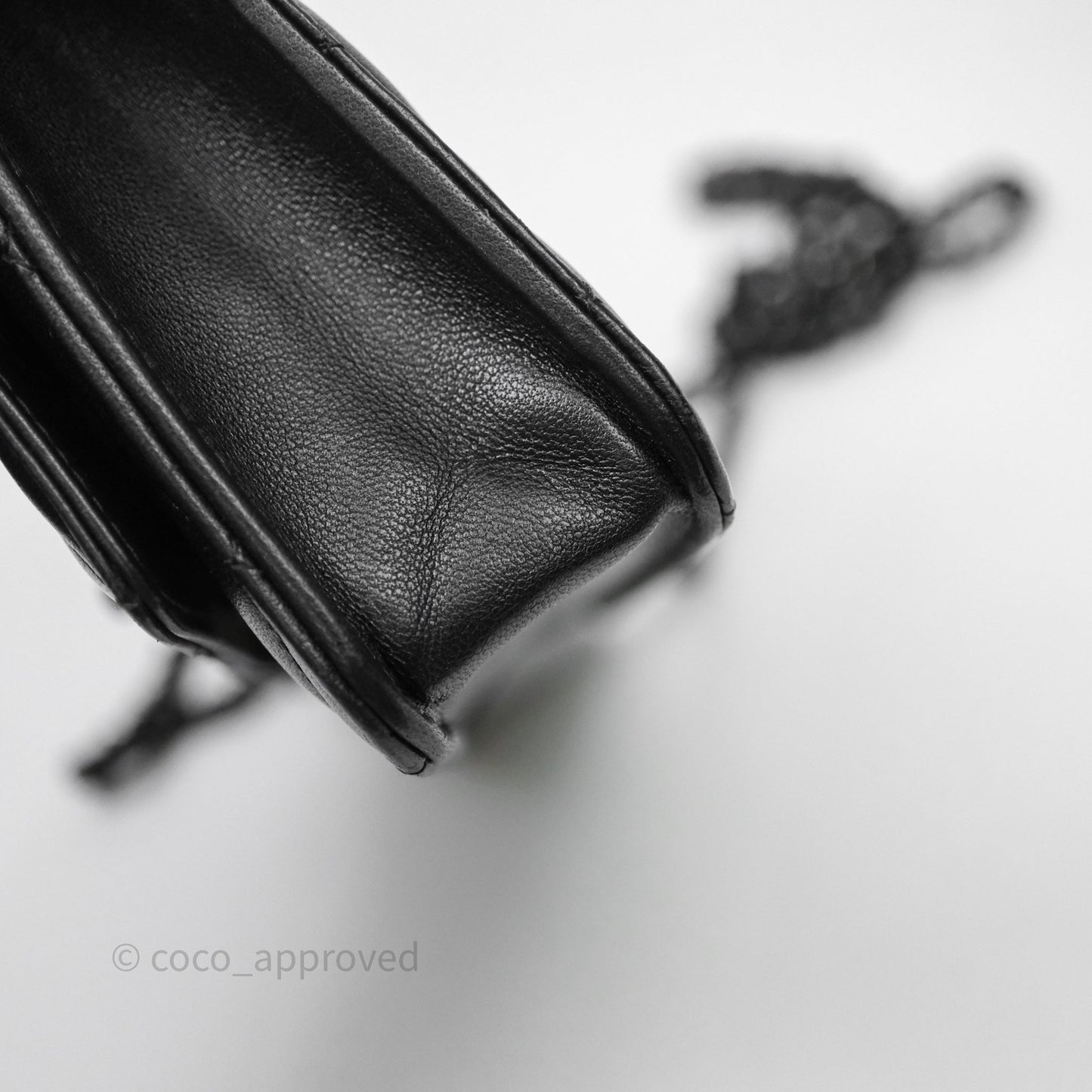Chanel Quilted Trendy CC WOC Wallet On Chain So Black Lambskin