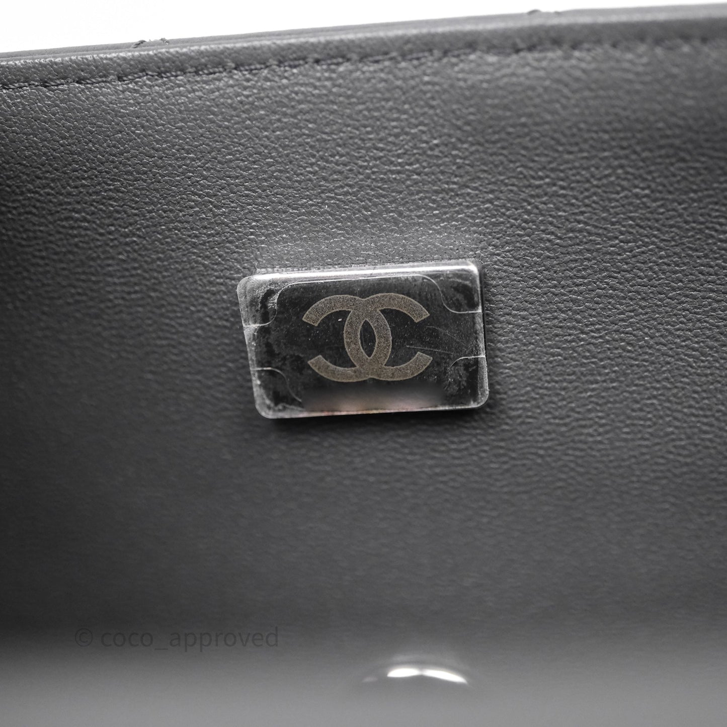 Chanel Quilted Mini Rectangular Dark Grey Lambskin Silver Hardware
