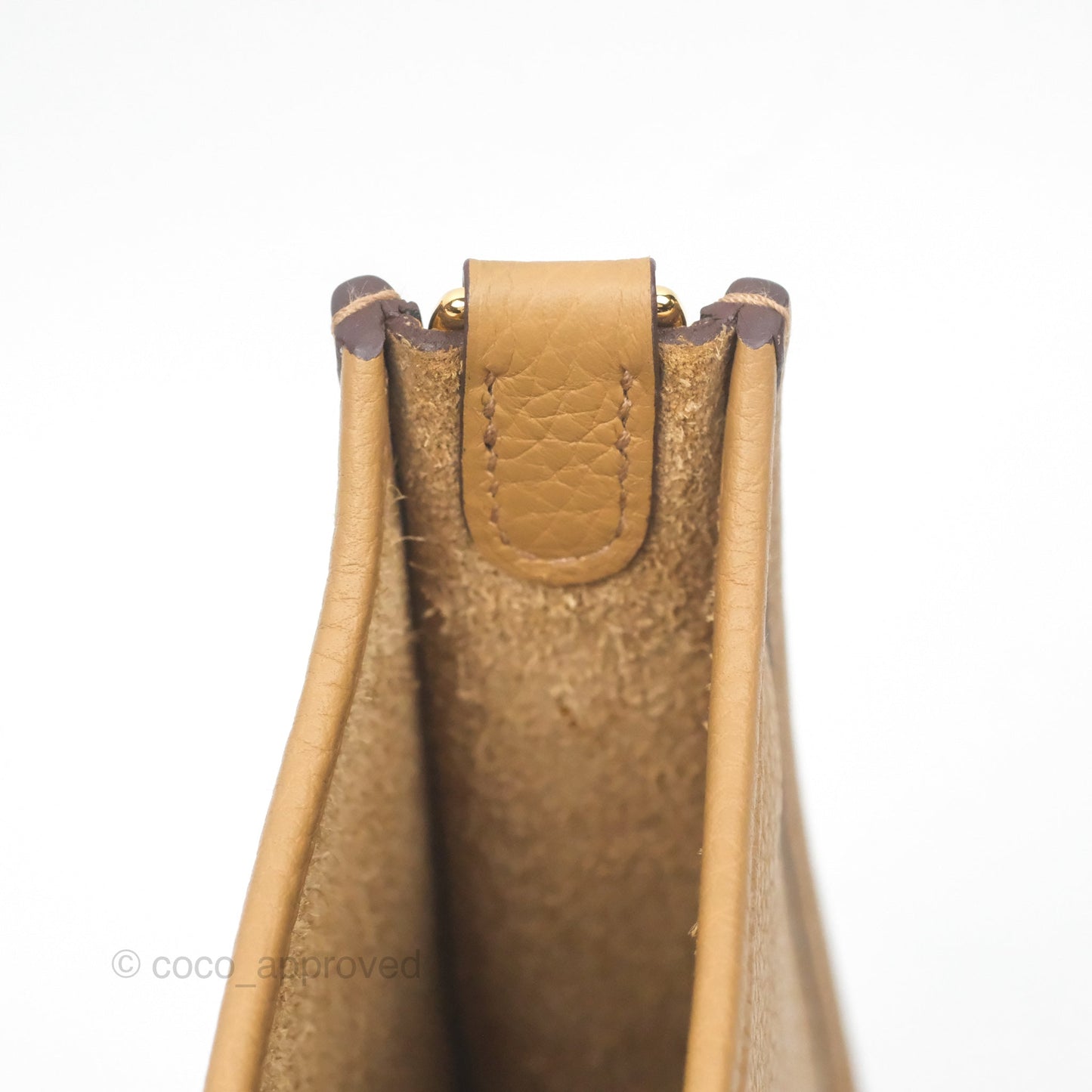 Hermès Mini Evelyne 16 Biscuit 48 Clemence Gold Hardware