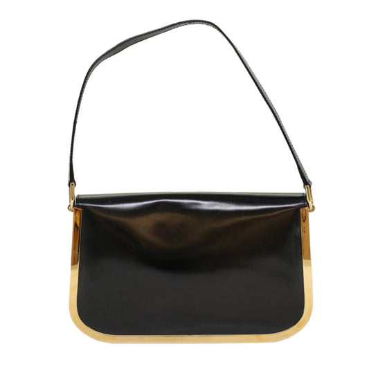 Luxury Gucci Shoulder Bag Enamel Black  53259